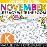 November Write the Room Kindergarten Literacy Centers for Fall