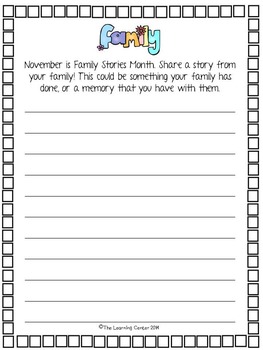 November Writing by The Learning Center | TPT