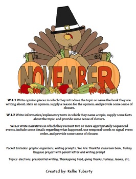 November Writing by Mrs Tubes | TPT