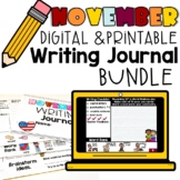 November Writing Activity Monthly Journal Prompts Digital 