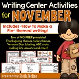 November Writing Center Activities and Printables, Thanksg