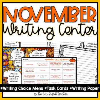 November Writing Center by The Fun Sized Teacher | TpT