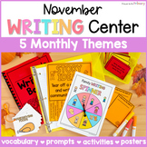 November Writing Center Prompts, Activities, Posters -Fall