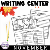 November Writing Center for Pre-K & Kindergarten - Thanksg