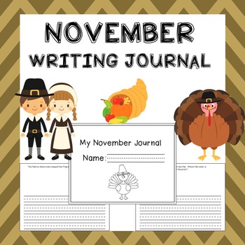 Preview of November Writing Activities / November Writing Journal