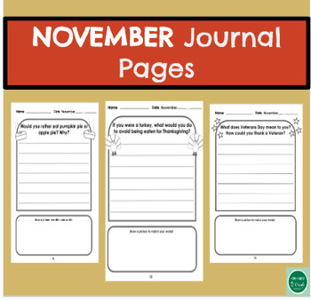 Preview of November Writing Journal