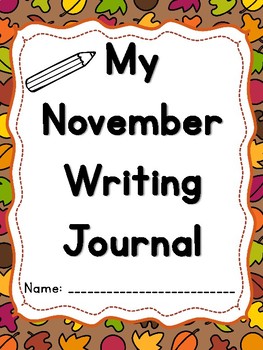 Preview of November Writing Journal