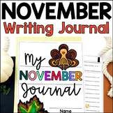 November Writing Journal | Fall Writing Prompts | 1st-5th Grade Writing Journal