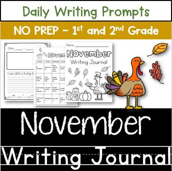 November Writing Journal | First Grade | Second Grade | Creative ...