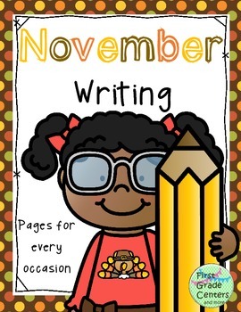 November Writing Prompts by First Grade Centers and More | TpT