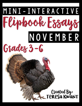 Preview of November Writing Projects CCSS aligned for 3rd, 4th, 5th, and 6th Grades