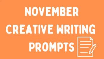 Preview of November Writing Prompts