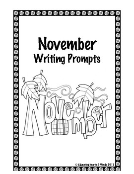 November Writing Prompts by Allison Hoggart | TPT