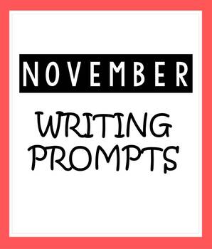 November Writing Prompts by Lashes and Littles | TPT