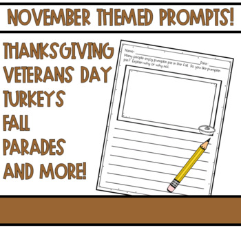 November Writing Prompts by The Thinking Teacher's Toolbox | TPT