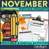 NOVEMBER JOURNAL PROMPTS fall writing activities seasonal 