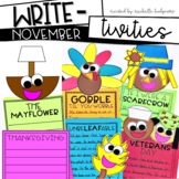 November Writing Prompts Thanksgiving Craft, Turkeys, Scar