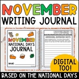 November Writing Prompts and Writing Journal 3rd Grade - 4