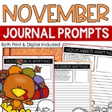 November Writing Prompts with Thanksgiving Writing Activit
