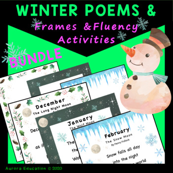 Preview of November and Winter Poems for Fluency Practice