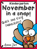 November in a Snap: No Prep Printables for Math and Literacy