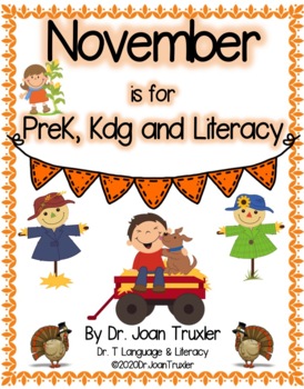 Preview of November is for PreK, Kdg and Literacy (Phonics, Distance Learning)