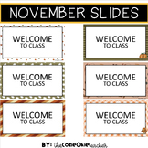 November slides / thanksgiving / editable / premade / goog
