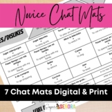 Novice Spanish Chat Mats and Support for Speaking & Writin