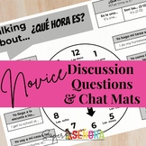 Novice Spanish Discussion Questions/Journal Prompts and Chat Mats