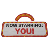 Now Starring You!  Theatre/Hollywood/Movie theme display