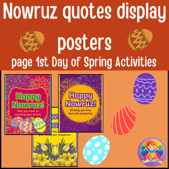 Nowruz quotes display posters 1st Day of Spring Nowruz Printable Activities