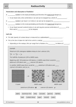 Radioactivity [Worksheet & Online Lesson] by Good Science Worksheets