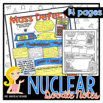 Preview of Nuclear Energy - Physics Doodle Notes & Anchor Charts