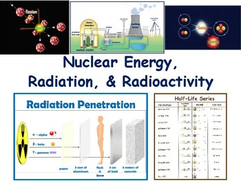 Preview of Nuclear Energy, Radiation, & Radioactivity Lesson & Flashcards-exam prep 2023-24