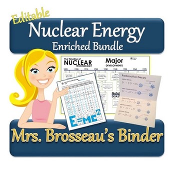 Preview of Nuclear Energy Enriched Bundle - Full Unit of Lessons for Physics or Chemistry!