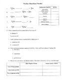 Nuclear Reactions Practice