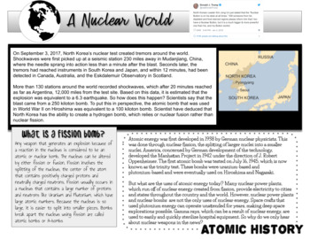 Preview of Nuclear World Reading