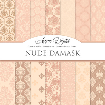 Pink Damask Patterned 12 x 12 Scrapbook Album