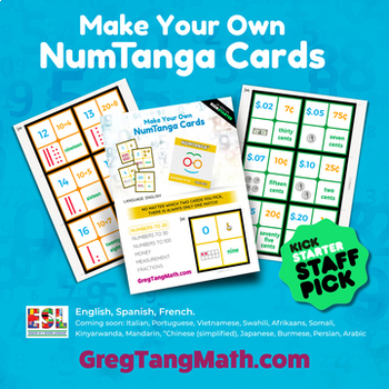 Preview of FREE SAMPLE MAKE YOUR OWN NUMTANGA CARDS! (DIY)