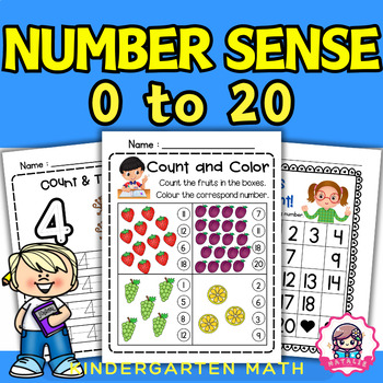 Preview of Number Sense 0-20 | Counting numbers 0-20 activities | Math Worksheet