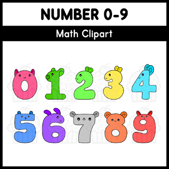 Preview of Number 0-9 - Math Clipart