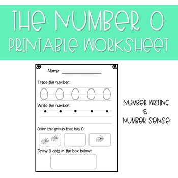 Preview of Number 0 Worksheet