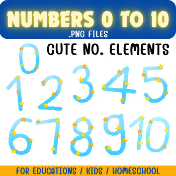 Preview of Number 0 to 10 Elements for Kids Educations/Homeschool (Ocean Theme)