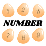 Number 0 to 9 PNG drawing with Egg theme