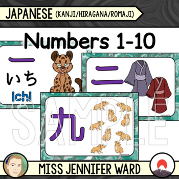 japanese numbers 1 10 teaching resources teachers pay teachers