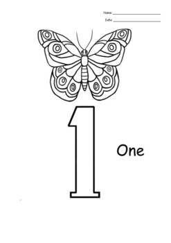 Number 1-10 colouring by Kat Oberholster | TPT