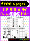 Number 1 - 20 Count & Match Freebies