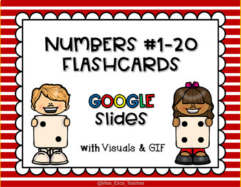 Preview of Number #1-20 Flashcards [DIGITAL Google Slides]
