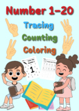 Number 1-20 Tracing Counting Coloring Practice