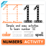 Number 11 Tracing, Writing & Spelling